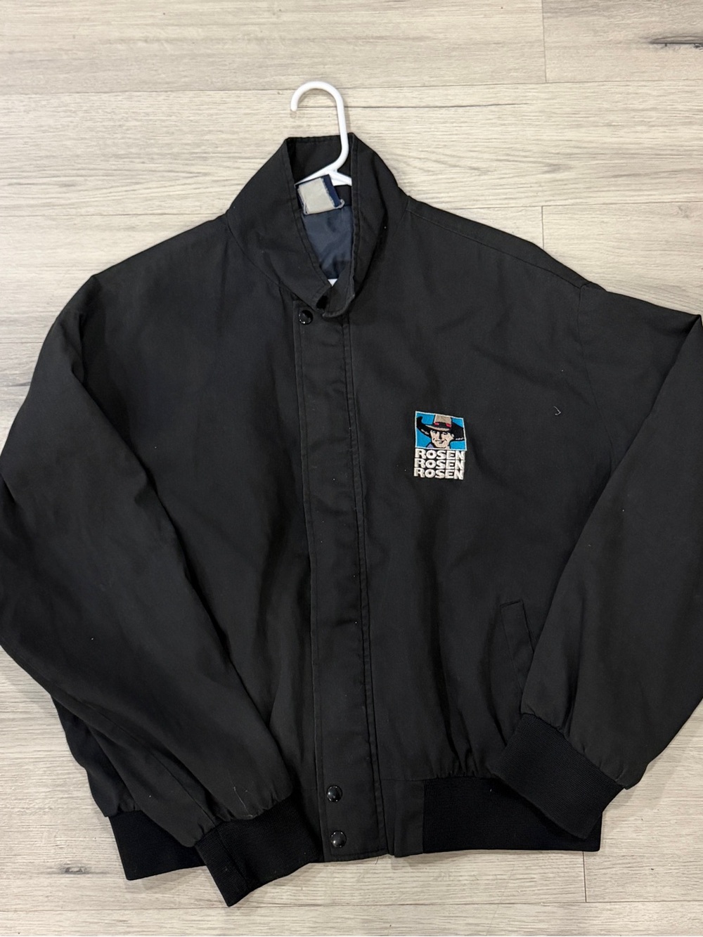Rosen Black Bomber Jacket with Patch